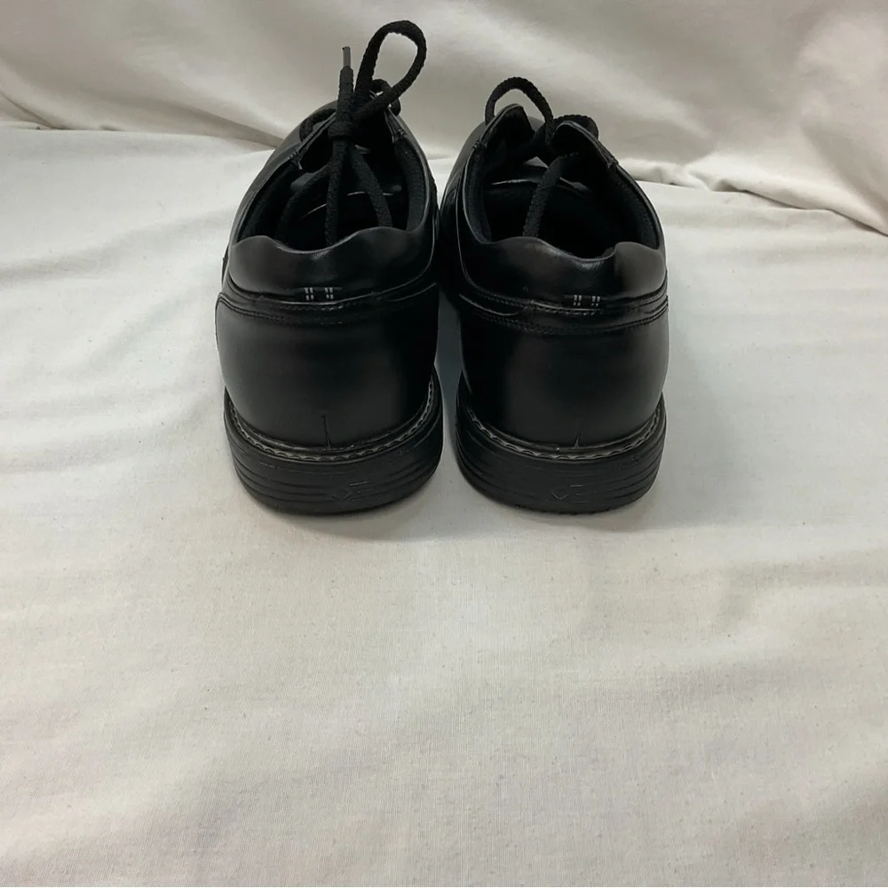 Nunn Bush Work Men's Black Leather‎ Polished Oxford Shoes, Size 9.5 M, Lace-Up